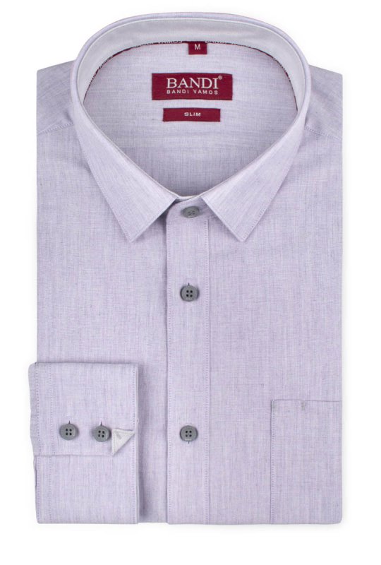 Světle fialová volnočasová košile SLIM Dario