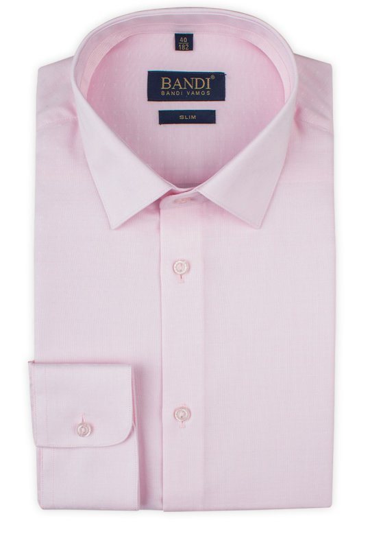 Světle růžová pánská košile SLIM Respire