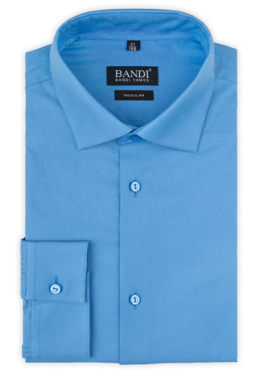 Modrá pánská košile s jedinečnou texturou REGULAR Elviro