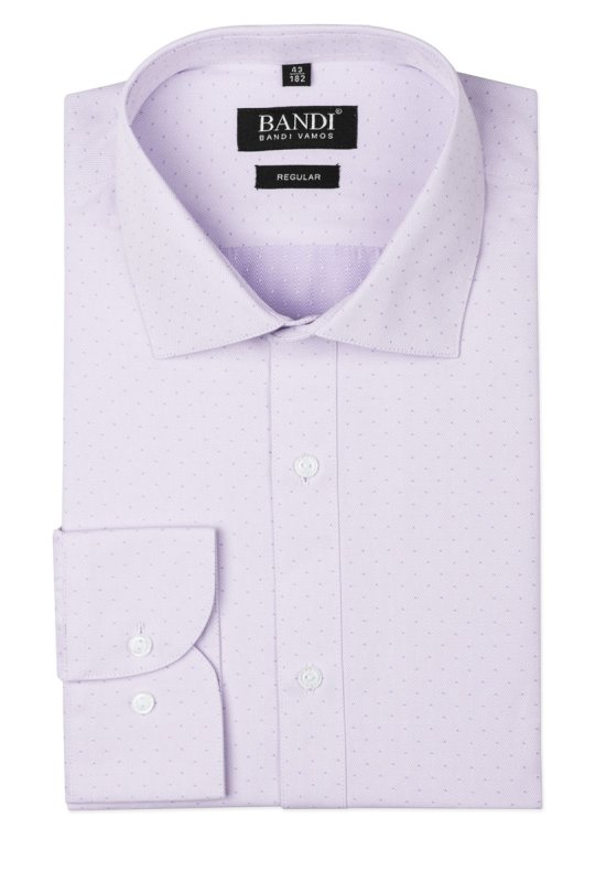 Světle fialová košile s texturou REGULAR Fineli