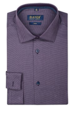 Fialová pánská košile se zajímavým vzorem SLIM Ferlito