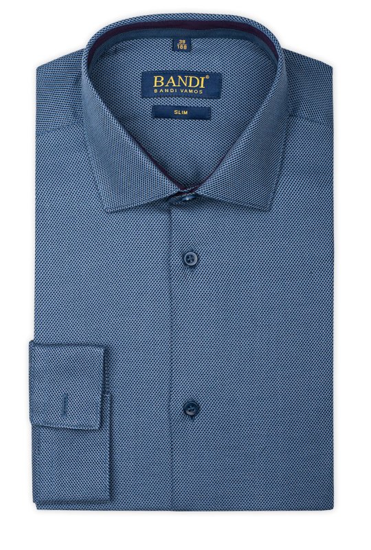 Modrá košile se zajímavým vzorem SLIM Ferlito