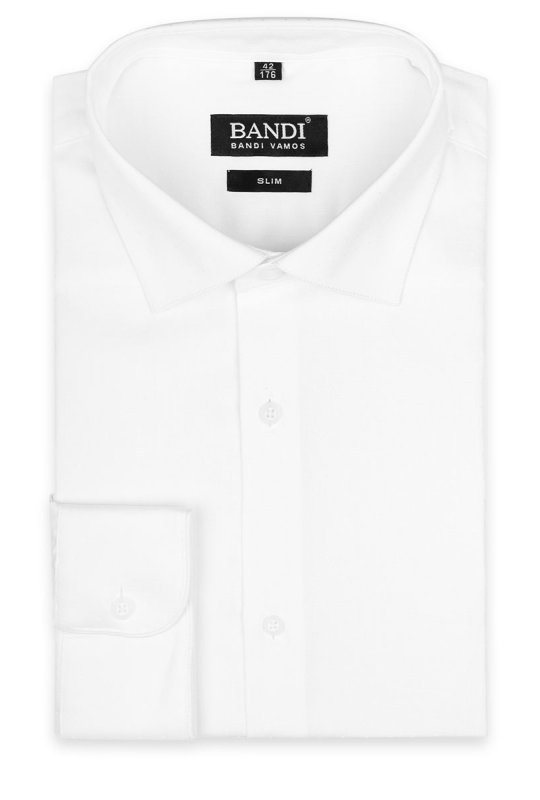 Bílá pánská košile ve vyštíhleném střihu SLIM Ottone
