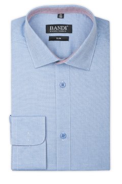 Modrá pánská košile s jemnou texturou SLIM Scalia