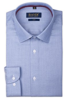 Modrá pánská košile s jemnou texturou SLIM Vertice