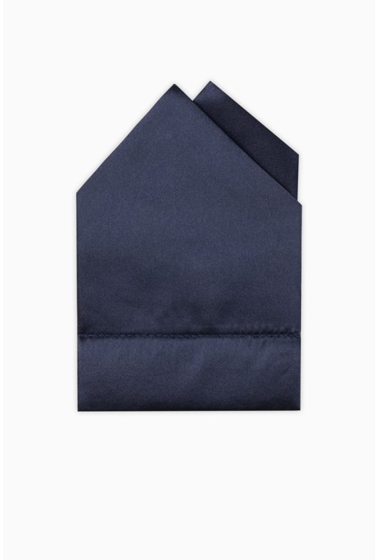 Lesklý tmavě modrý poskládaný kapesníček do saka Special