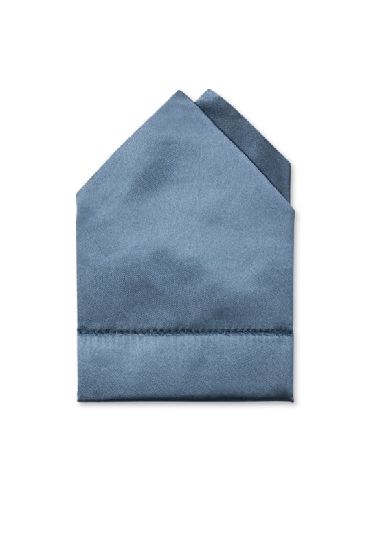 Lesklý modrý poskládaný kapesníček do saka Special
