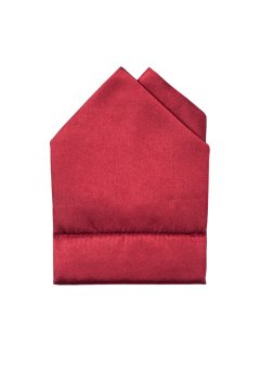 Lesklý červený poskládaný kapesníček do saka Special