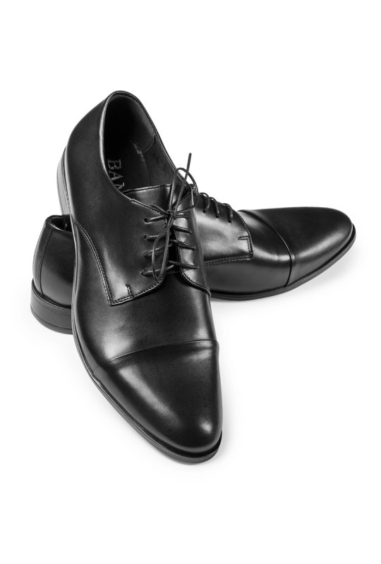 Černé pánské kožené boty Turin