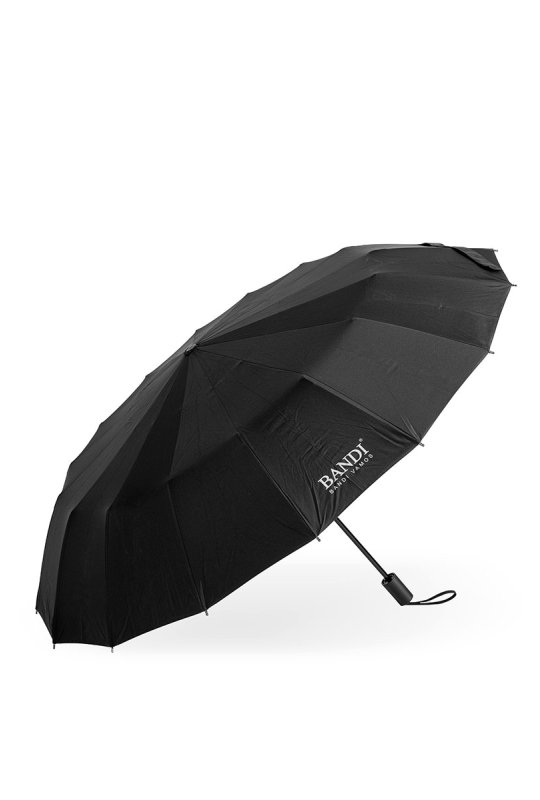 Černý skládací deštník Stratto s logem