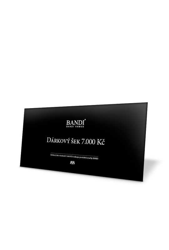 Dárkový šek v hodnotě 7.000 Kč na nákup produktů značky BANDI