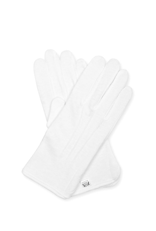 Bílé pánské společenské rukavice Sarto