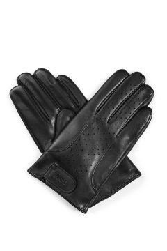Černé pánské kožené rukavice Terzo