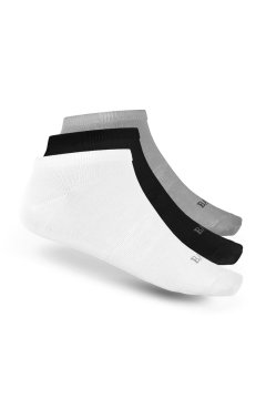 Kotníkové ponožky bílé, černé a šedé barvy Bamboo