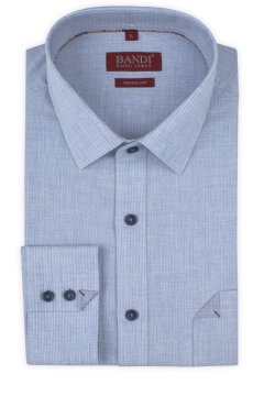 Modrá košile s jedinečnou texturou REGULAR Carlito