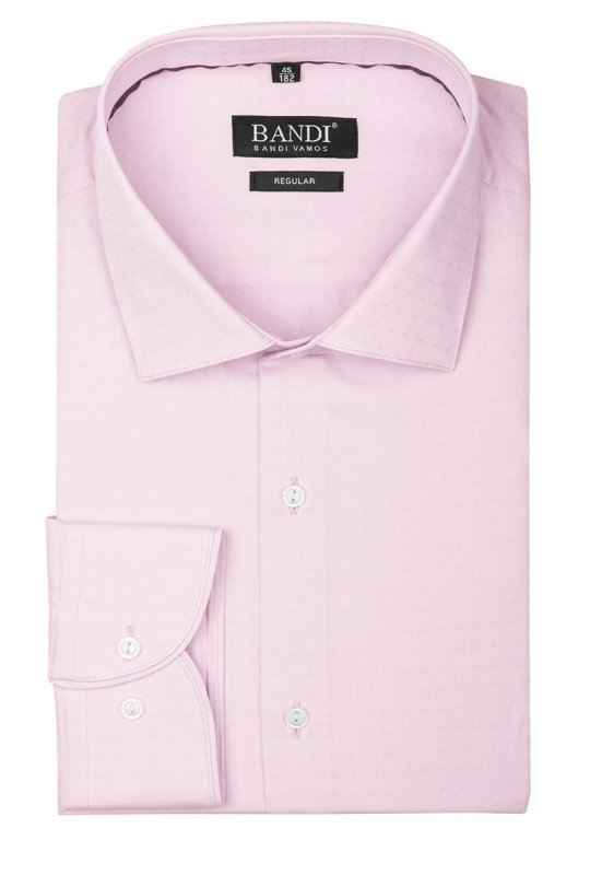 Růžová pánská košile s jemnou texturou REGULAR Brizzi