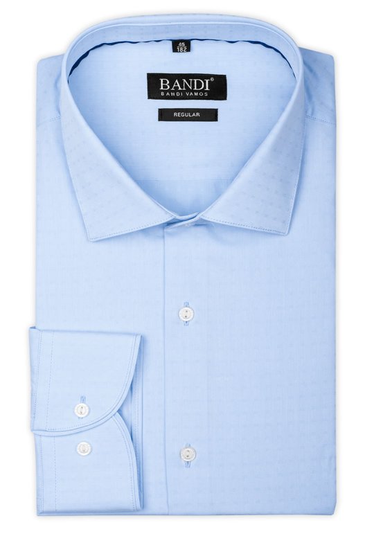 Modrá pánská košile s jemnou texturou REGULAR Brizzi