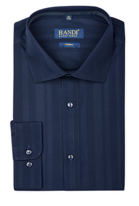 Tmavě modrá proužkovaná košile FORMAL Luxed