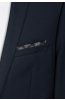 Černý kapesníček do saka se vzorem Exclusive rovný v kapse saka