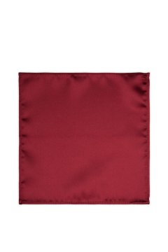 Rozložený tmavě červený čtvercový kapesníček do saka Lux