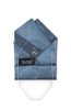 Lesklý modrý poskládaný kapesníček do saka Special s výztuží