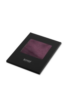 Lesklý tmavě fialový poskládaný kapesníček do saka Special v krabičce