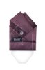 Lesklý tmavě fialový poskládaný kapesníček do saka Special s výztuží