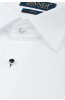 Detail bílé pánské košile FORMAL Avendux s černými knoflíčky