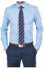 Modrá kostkovaná košile REGULAR Carati na postavě s kravatou