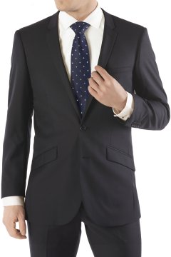 Pánská košile krémové barvy REGULAR Dosso na postavě s oblekem