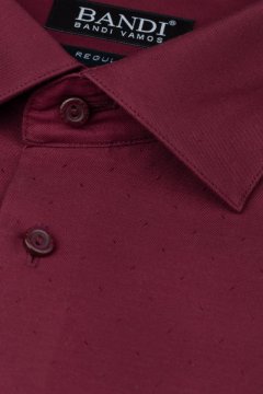 Detail textury bordó pánské košile REGULAR Elviro