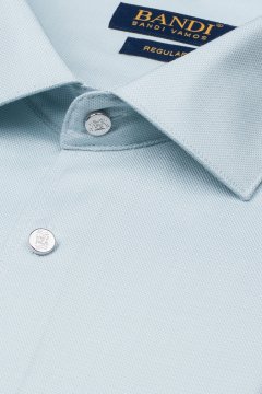 Detail látky světle modré pánské košile REGULAR Gradon