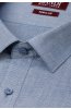 Detail textury modré volnočasové pánské košile REGULAR Greco