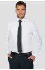 Bílá pánská košile REGULAR Luxed na postavě s černou kravatou