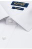 Detail látky bílé pánské košile REGULAR Luxed