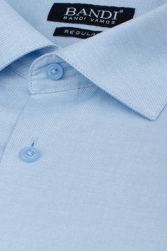 Detail látky modré pánské košile REGULAR Medicio