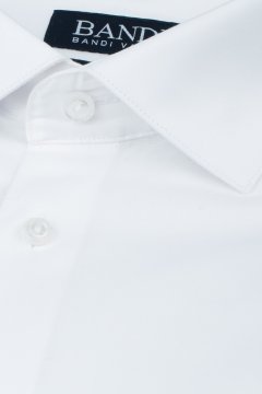 Detail látky bílé pánské košile REGULAR Medicio