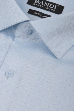 Detail textury modré košile REGULAR Ottone