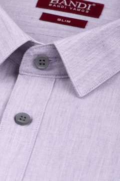 Detail látky světle fialové volnočasové košile SLIM Dario