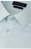 Detail textury látky světle tyrkysové pánské košile SLIM Delocio