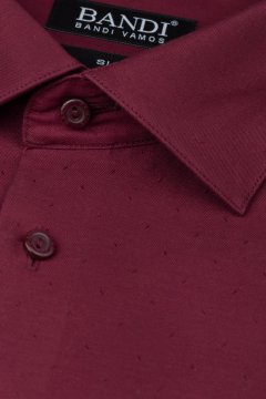 Detail pánské bordó košile SLIM Elviro