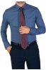 Modrá košile se zajímavým vzorem SLIM Ferlito na postavě s kravatou