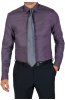 Fialová pánská košile se zajímavým vzorem SLIM Ferlito na postavě s kravatou
