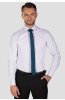 Světle fialová pánská košile s jemným vzorem SLIM Fineli na postavě s kravatou