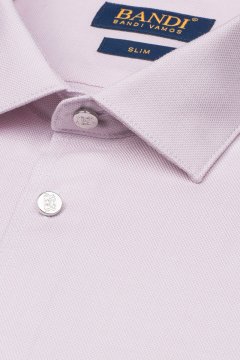 Detail látky růžové pánské košile SLIM Gradon