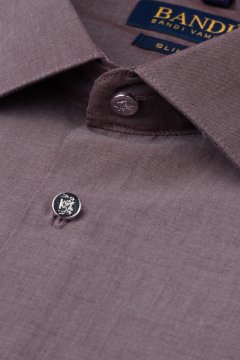 Detail pánské bordó košile SLIM Lisco