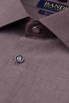 Detail pánské bordó košile SLIM Lisco