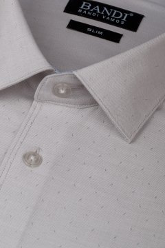 Detail látky šedé košile SLIM Orfeo
