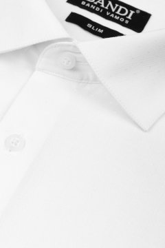 Detail látky bílé košile SLIM Ottone