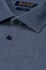 Detail látky modré košile se vzorem rybí kosti SLIM Paulus